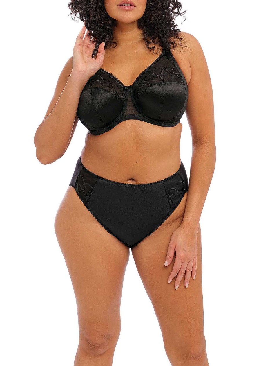 Lingerie Elomi Soutiens-Gorge A Bandes | Soutien-Gorge A Bandes Avec Bonnets Emboitants Noir