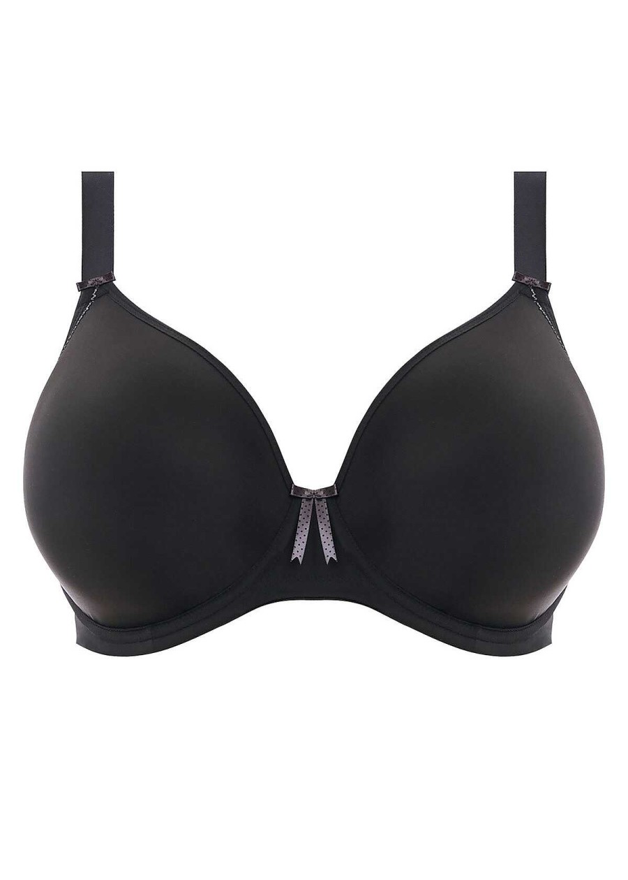 Lingerie Elomi Soutiens-Gorge A Bandes | Soutien-Gorge Moule A Bandes Noir