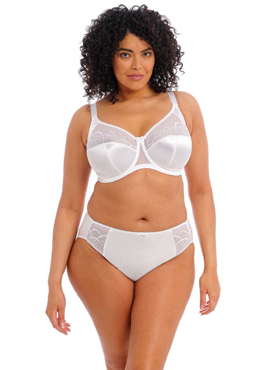 Lingerie Elomi Soutiens-Gorge A Bandes | Soutien-Gorge A Bandes Avec Bonnets Emboitants Blanc